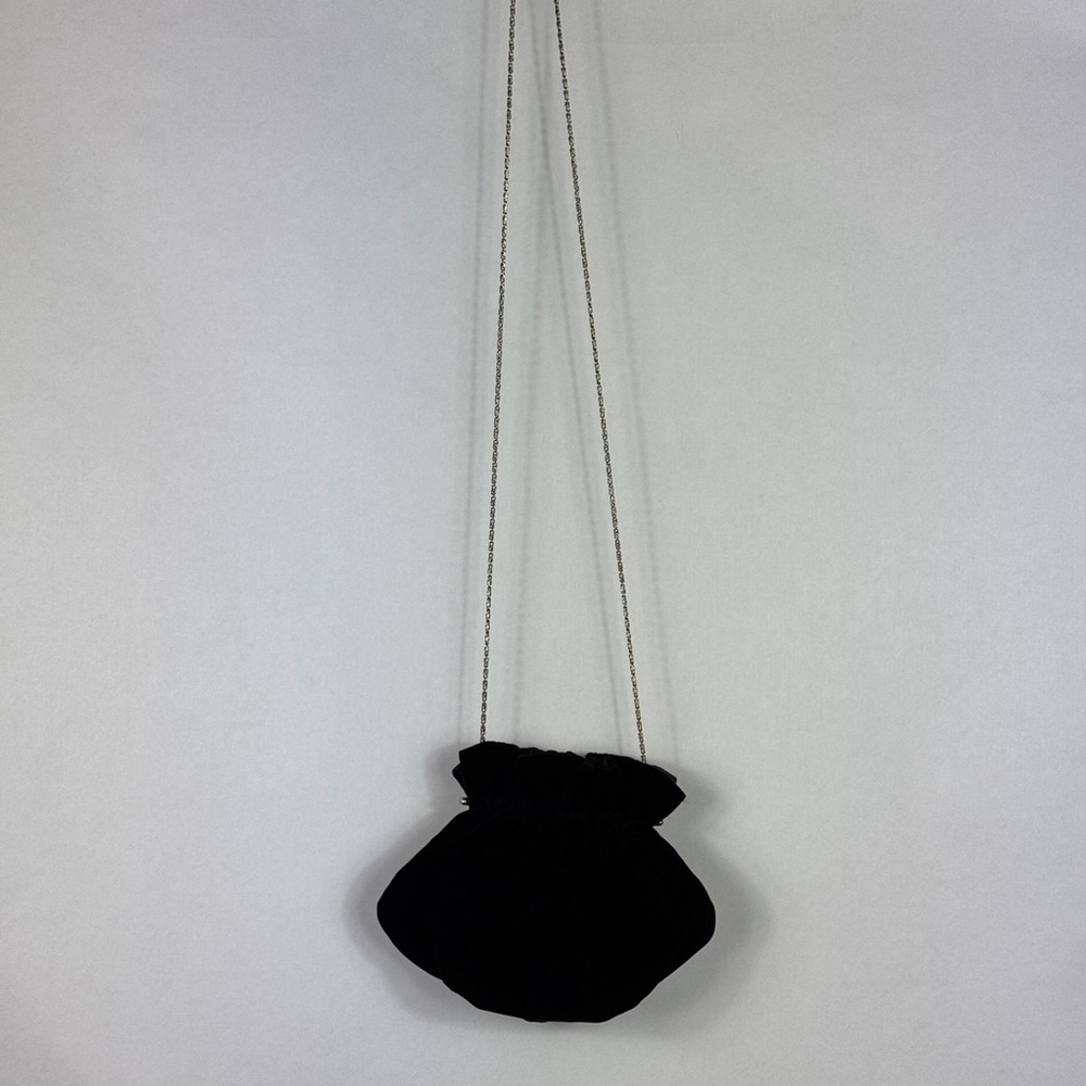Velvet Ruched Kiss-lock Evening Purse